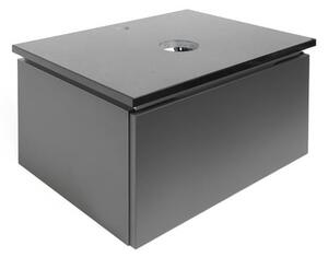 Koupelnová skříňka s kamennou krycí deskou SAT Feel 60x30x46 cm antracit mat SATFEEL60ANTTK