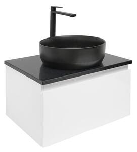 Koupelnová skříňka s krycí deskou SAT B-WAY 59x30x45 cm bílá lesk BWAY60WZUB