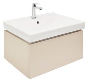 Koupelnová skříňka s umyvadlem SAT Feel 60x30x46 cm pískově béžová mat SATFEEL60BEU1B