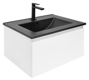 Koupelnová skříňka s umyvadlem SAT B-WAY 59x30x45 cm bílá lesk BWAY60WU4BB
