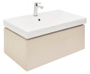 Koupelnová skříňka s umyvadlem SAT Feel 80x30x46 cm pískově béžová mat SATFEEL80BEU1B