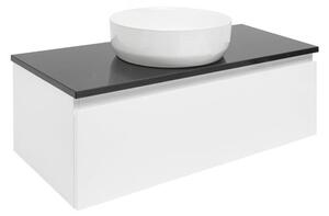 Koupelnová skříňka s krycí deskou SAT B-WAY 99x30x45 cm bílá lesk BWAY100WTK