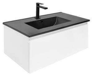 Koupelnová skříňka s umyvadlem SAT B-WAY 79x30x45 cm bílá lesk BWAY80WU4BB