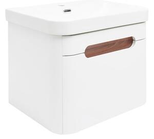 Koupelnová skříňka s umyvadlem SAT Fusion 57,5x43x45 cm bílá matná mat SATFUSION60WMW