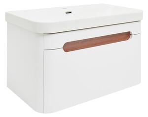 Koupelnová skříňka s umyvadlem SAT Fusion 77,5x43x45 cm bílá matná mat SATFUSION80WMW