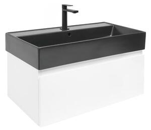 Koupelnová skříňka s umyvadlem SAT B-WAY 79x30x45 cm bílá lesk BWAY80WU2BB