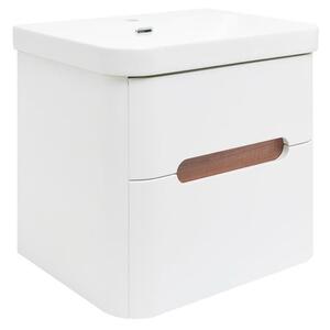 Koupelnová skříňka s umyvadlem SAT Fusion 57,5x53x45 cm bílá matná mat SATFUSION260WMW