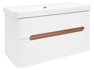 Koupelnová skříňka s umyvadlem SAT Fusion 97,5x53x45 cm bílá matná mat SATFUSION2100WU