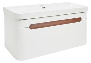Koupelnová skříňka s umyvadlem SAT Fusion 97,5x43x45 cm bílá matná mat SATFUSION100WU