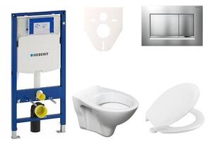 Cenově zvýhodněný závěsný WC set Geberit do lehkých stěn / předstěnová montáž + WC Ceramia S-Line Pro 111.300.00.5NR7