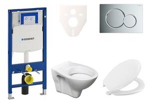 Cenově zvýhodněný závěsný WC set Geberit do lehkých stěn / předstěnová montáž + WC Ceramia S-Line Pro 111.300.00.5NR2