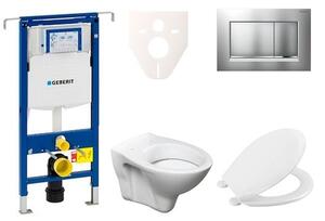 Cenově zvýhodněný závěsný WC set Geberit do lehkých stěn / předstěnová montáž + WC Ceramia S-Line Pro 111.355.00.5NR7