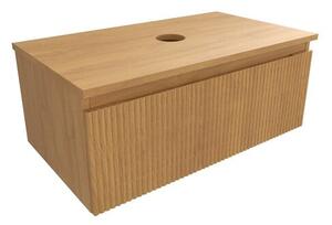 Koupelnová skříňka s krycí deskou SAT Evolution 78x30x44,5 cm dub medový mat SATEVO80DMD