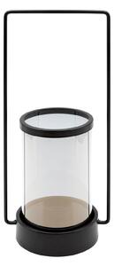 SKLENĚNÝ SVÍCEN WIKI 15X12X32 CM ČERNÁ