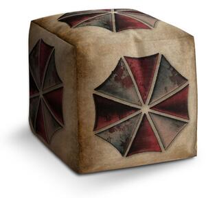 Sablio Taburet Cube Resident Evil Umbrella Corporation Vintage: 40x40x40 cm
