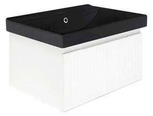 Koupelnová skříňka s umyvadlem SAT Evolution 58x30x45 cm bílá mat SATEVO60WMU1MB