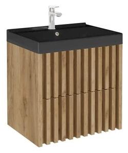 Koupelnová skříňka s umyvadlem SAT Delano 60x46 cm dub mat DELANO60ZDUMB