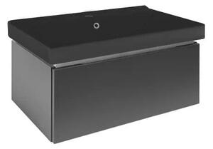 Koupelnová skříňka s umyvadlem SAT Feel 80x30x46 cm antracit mat SATFEEL80ANTU1MB