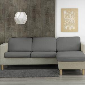 Žabičkovaný bipružný potah na pohovku s lenoškou šedá 130x50 cm