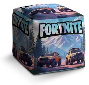 Sablio Taburet Cube FORTNITE Off-road auta: 40x40x40 cm