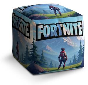 Sablio Taburet Cube FORTNITE Horská krajina: 40x40x40 cm
