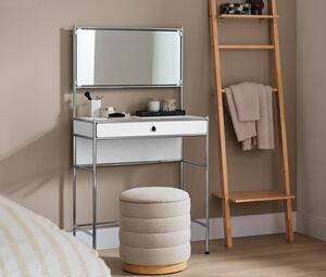 Kovový toaletní stolek »CN3« s velkou zrcadlovou plochou a zásuvkou