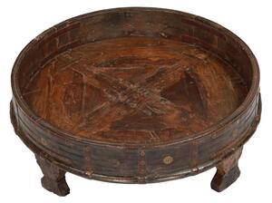 Kulatý stolek z teakového dřeva, 72x72x25cm (8V)