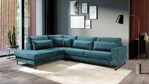 ROHOVÁ SEDAČKA, textil, kompozitní dřevo, modrá Livetastic - Sedací soupravy, Online Only