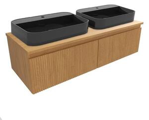 Koupelnová skříňka s umyvadlem SAT Evolution 118x30x44,8 cm dub medový mat SATEVO120DMDUB
