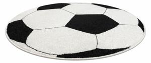 Dětský koberec SILVER míč černý / bílý