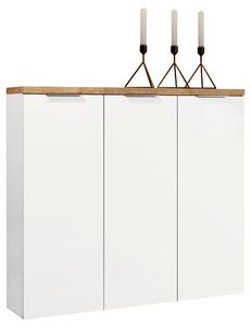 BOTNÍK, bílá, barvy dubu, 120/115/34 cm Xora - Botníky