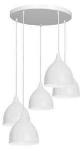 Lustr na lanku NOAK 5xE27/15W/230V šedá