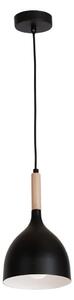 Lustr na lanku NOAK WOOD 1xE27/15W/230V černá/buk