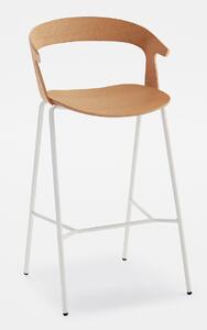 CANTARUTTI - Barová židle MAKI - s područkami dřevěná