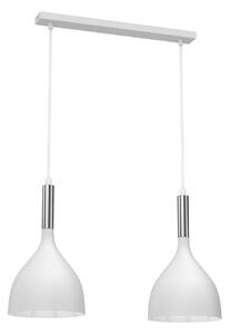 Lustr na lanku NOAK 2xE27/15W/230V bílá/chrom
