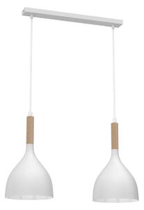Lustr na lanku NOAK WOOD 2xE27/15W/230V bílá/buk
