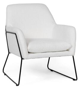 Bílé designové křeslo MILAN