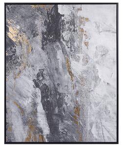 Plátno JESI 83 x 103 cm Abstraktní motiv Šedá