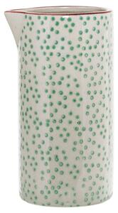 Zeleno-bílá kameninová mléčenka Bloomingville Patrizia, 250 ml