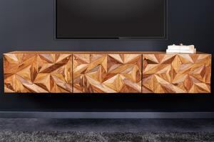 Závěsný televizní stolek ALPINE 160 CM masiv sheesham Nábytek | Obývací pokoj | Televizní stolky