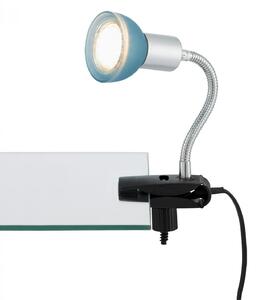 Lampa Briloner na klipu s flexibilním ramenem - GU10, v.34 cm Barva: Modrá-titan