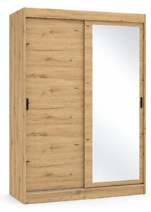 Šatní skříň Icedo se zrcadlem, dub artisan