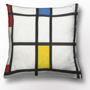 Lenbutik Povlak na polštář Piet Mondrian Composition II 45x45
