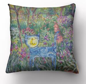 Lenbutik Povlak na polštář Vincent Van Gogh s kočkou 45x45