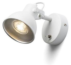 ROSITA I nástěnná bílá/stříbrnošedá 230V LED GU10 9W - RED - DESIGN RENDL