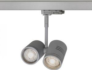 BEEBA II pro tříokr. lištu stříbrnošedá 230V GU10 2x35W - RED - DESIGN RENDL