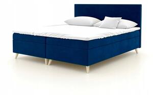 Čalouněná postel BLAIRE - 160x200, temně modrá