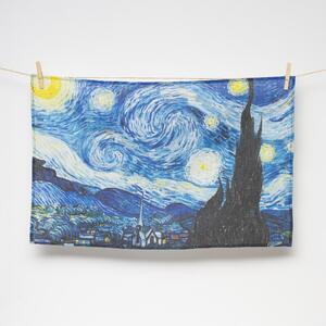 Lenbutik Luxusní lněná utěrka ,70x45 cm - Vincent Van Gogh Hvězdná noc/ Starry night