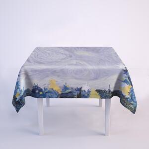Lenbutik Lněný, luxusní, ubrus Vincent Van Gogh Hvězdná noc/ Starry night Rozměry ubrusů: 100x100 cm