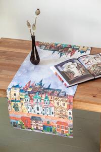 Lenbutik Běhoun na stůl Barevná Praha / Colourful Praque Rozměry ubrusů: 140x32 cm
